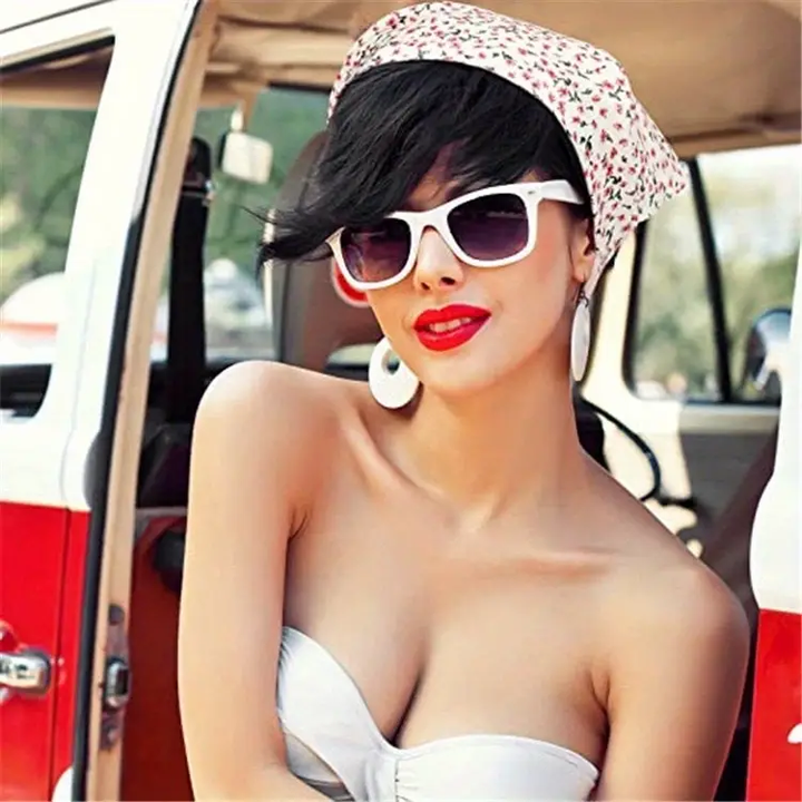 Delicate floral chiffon hair wrap for women, provides an elegant and secure fit.