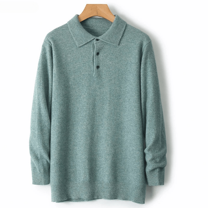 Refined men's long sleeve cardigan, offering comfortable and elegant everyday layering.