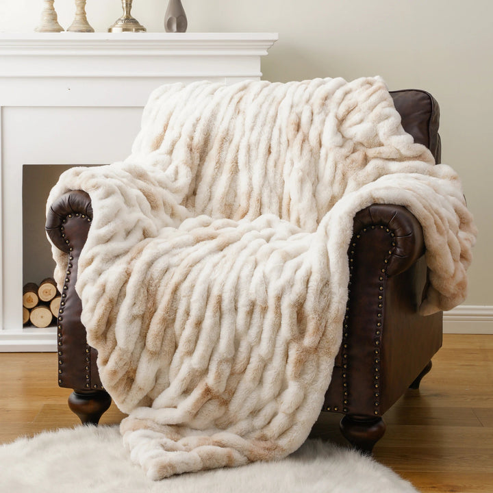 Plush faux fur throw blanket, super soft for ultimate home comfort & decorative style.