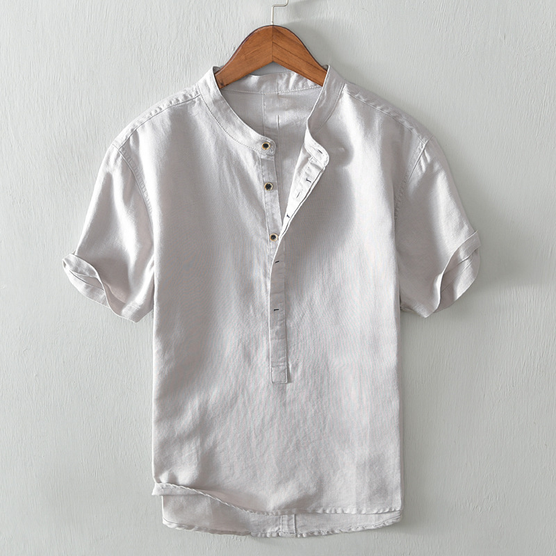 New Arrivals: Men's lightweight summer shirt, breathable long sleeve top for comfortable casual wear.