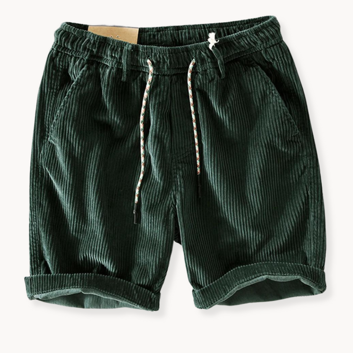 Close-up of men's soft textured everyday shorts, highlighting the comfortable fabric and casual design.