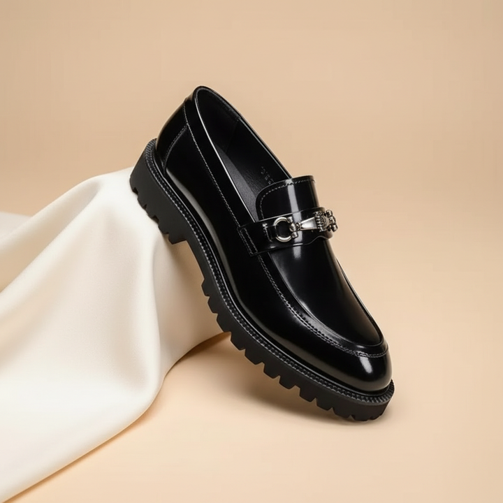 Men's fashion slip-on dress shoes, a classic yet modern choice for elegant business casual outfits.