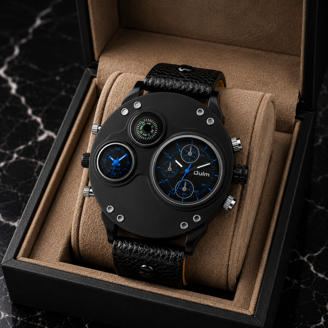 Men's reliable quartz watch, a sophisticated analog timepiece with a sleek stainless steel band. [[lstfy-media:7]]
