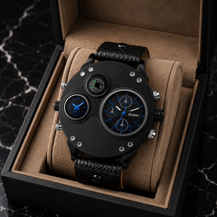 Men's reliable quartz watch, a sophisticated analog timepiece with a sleek stainless steel band. [[lstfy-media:7]]