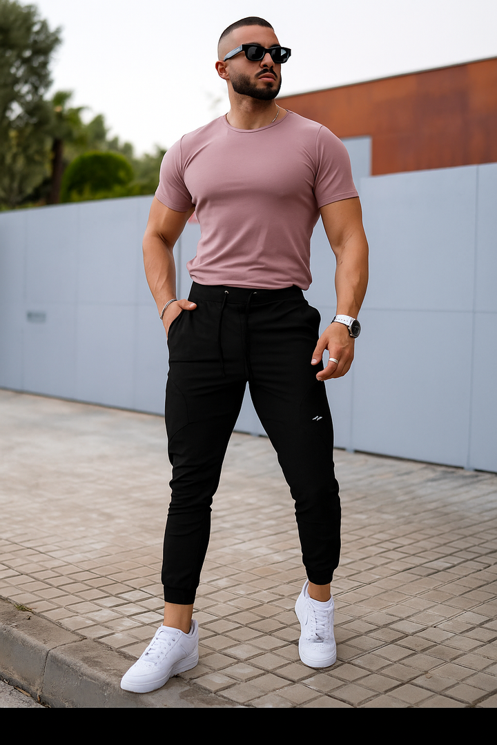 Athletic Valenza men's joggers, tapered fit activewear, perfect for gym, running, & casual style.