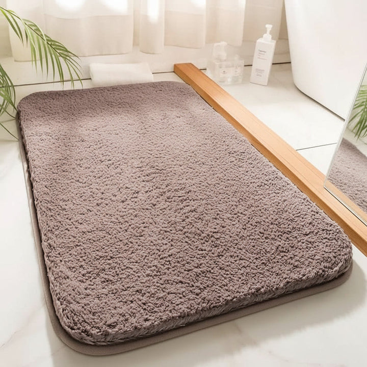 Premium ultra-soft microfiber bath mat. Quick-dry, highly absorbent & non-slip floor mat for a comfortable, safe bathroom.