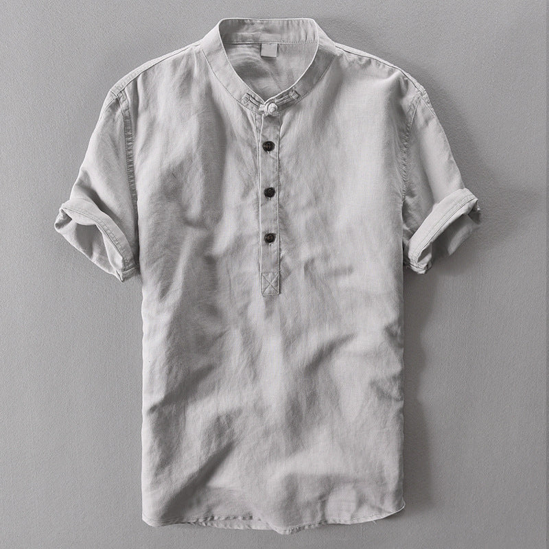 Breathable men's lightweight summer shirt. Short sleeve button-down design ensures ultimate comfort for warm weather wear.