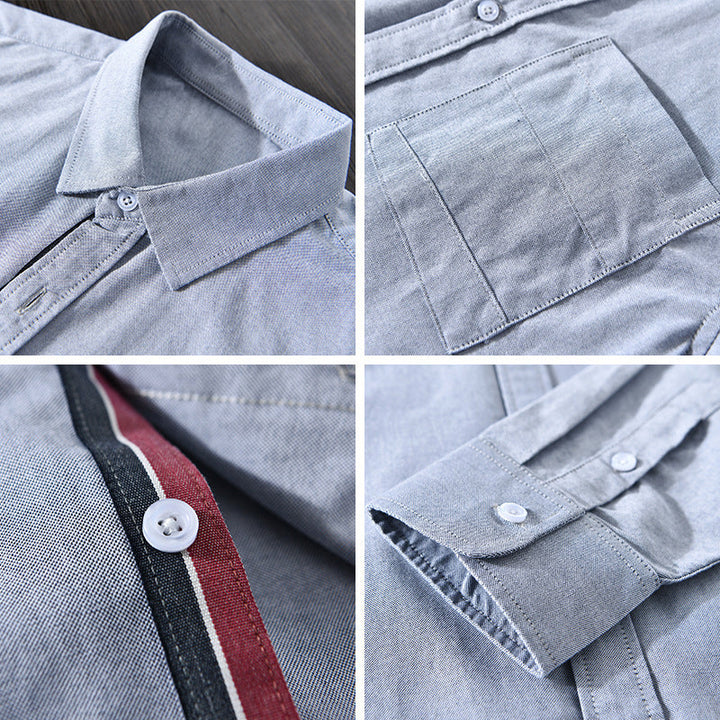 Men's versatile oxford shirt. A stylish, comfortable long sleeve button-down for casual, office, and smart wear.