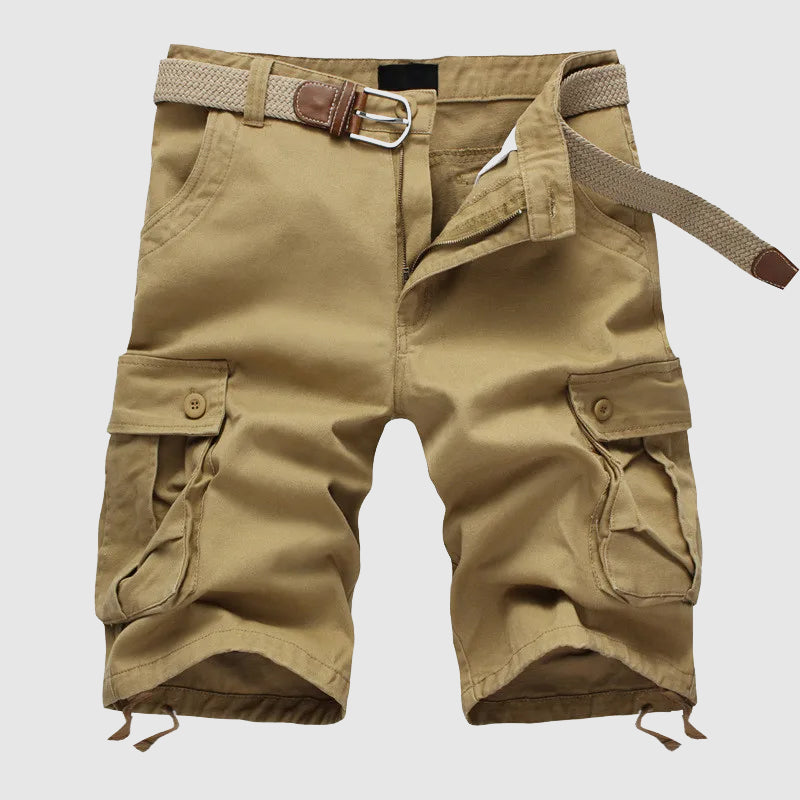 Durable men's adventure cargo shorts with multiple utility pockets. Great for hiking, outdoor gear & summer casual fashion.