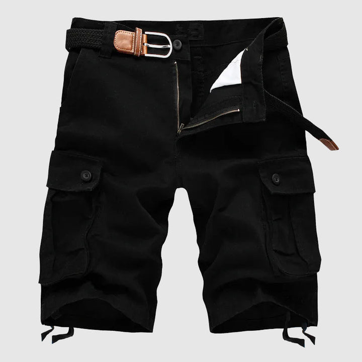 Comfortable men's multi-pocket cargo shorts. Practical utility shorts for outdoor activities & everyday casual wear.
