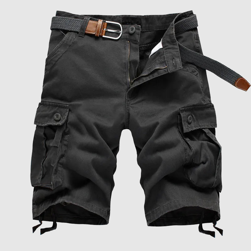 Men's classic cargo shorts with multi-pockets for adventure & casual outdoor wear. Comfortable utility shorts for summer.