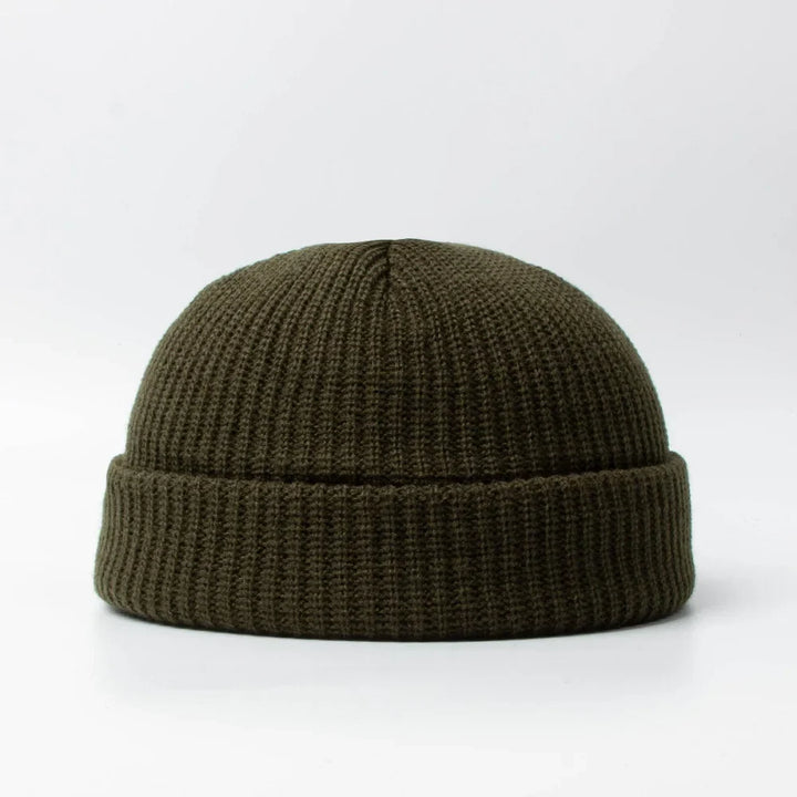 Durable cotton blend unisex knit beanie skull cap, perfect warm winter accessory for all.