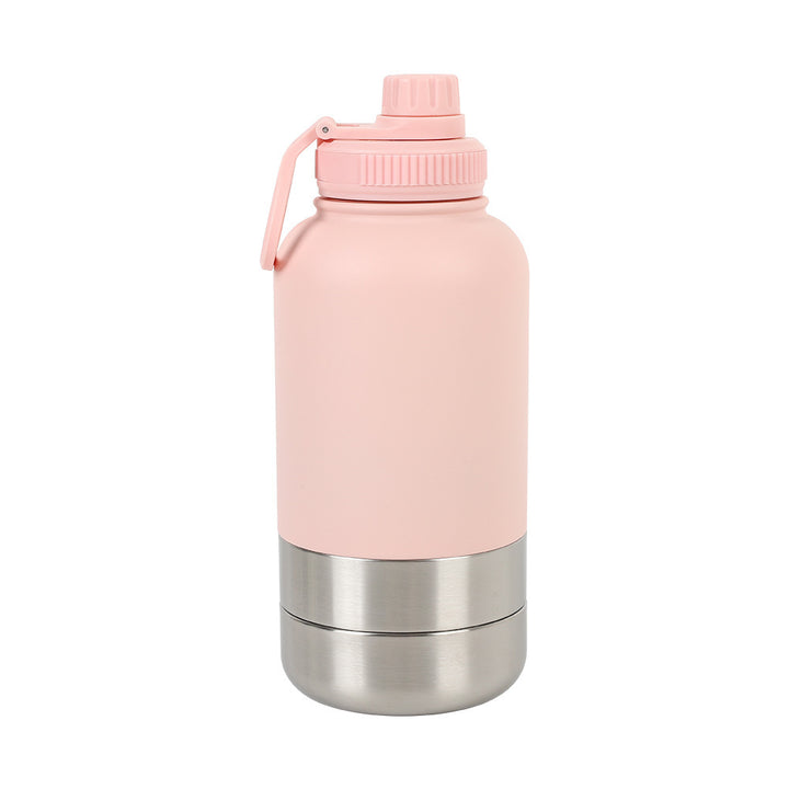 Unisex Pet Travel Water Bottle with Removable Bowl