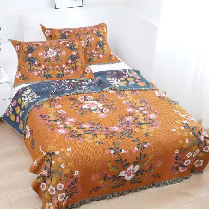Boho Reversible Quilted Blanket