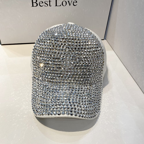 Stylish unisex glitter hat, a dazzling baseball cap accessory that truly shines in any light.