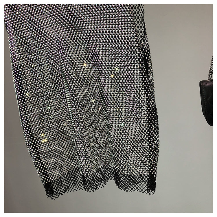 Women's sparkling party tank. Dazzling sleeveless top, ideal for chic going out, evening glamour, & summer fun.