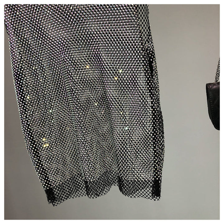 Women's sparkling party tank. Dazzling sleeveless top, ideal for chic going out, evening glamour, & summer fun.