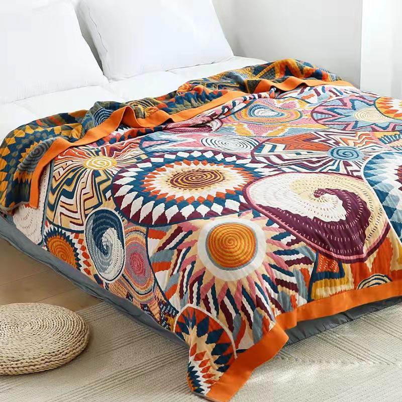 Boho Reversible Quilted Blanket
