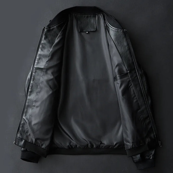 Stylish men's zip-up midnight jacket with multi-pockets. Versatile outerwear for smart casual, modern, everyday fashion.
