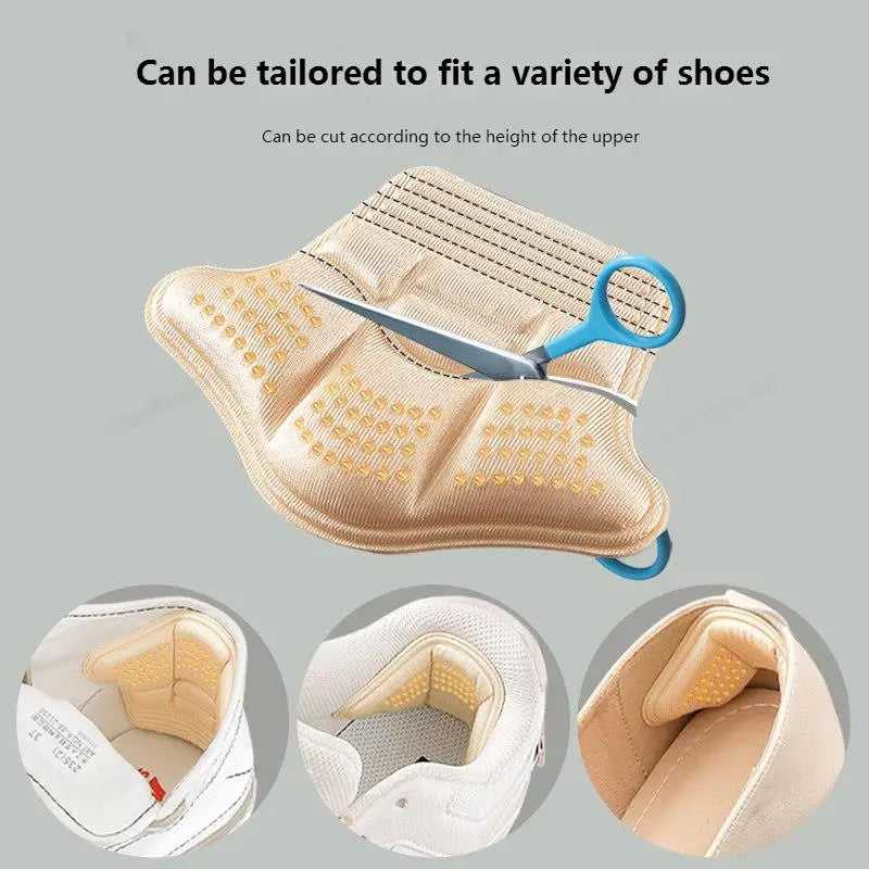 Adjustable heel inserts offering foot pain relief & callus support for shoes.