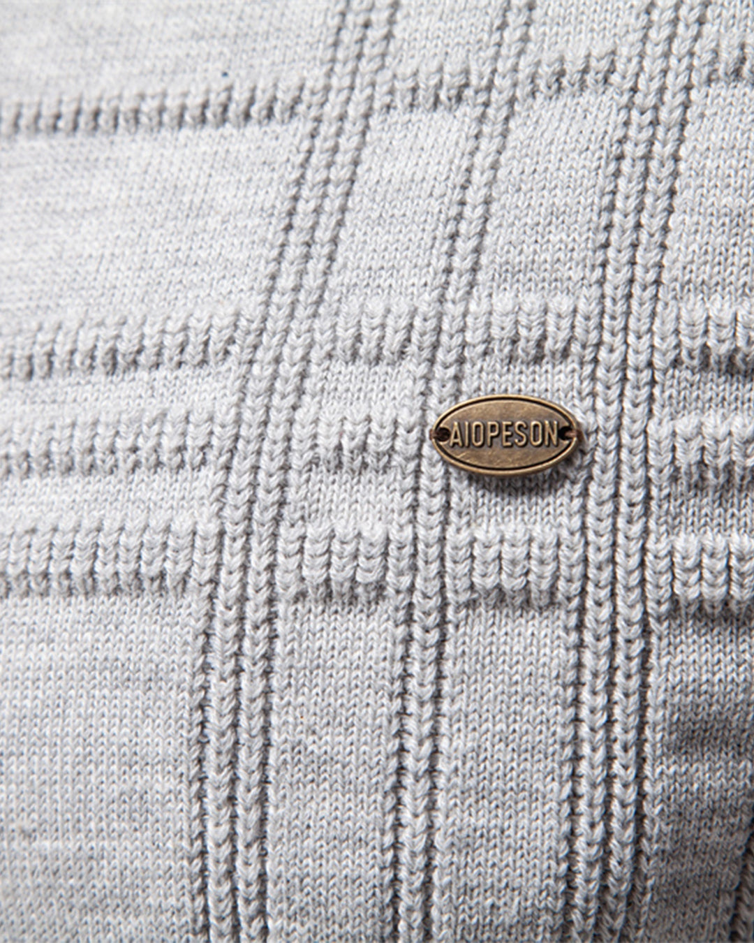 Men's textured crew neck pullover, ideal for comfortable everyday wear and fall layering.