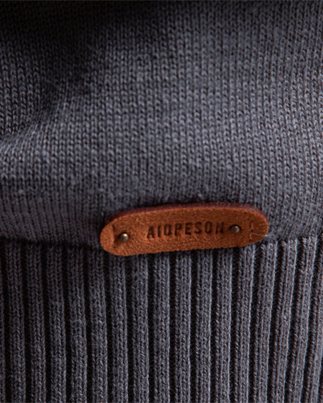 Warm men's textured knit crew sweater, essential for winter fashion & everyday comfort.