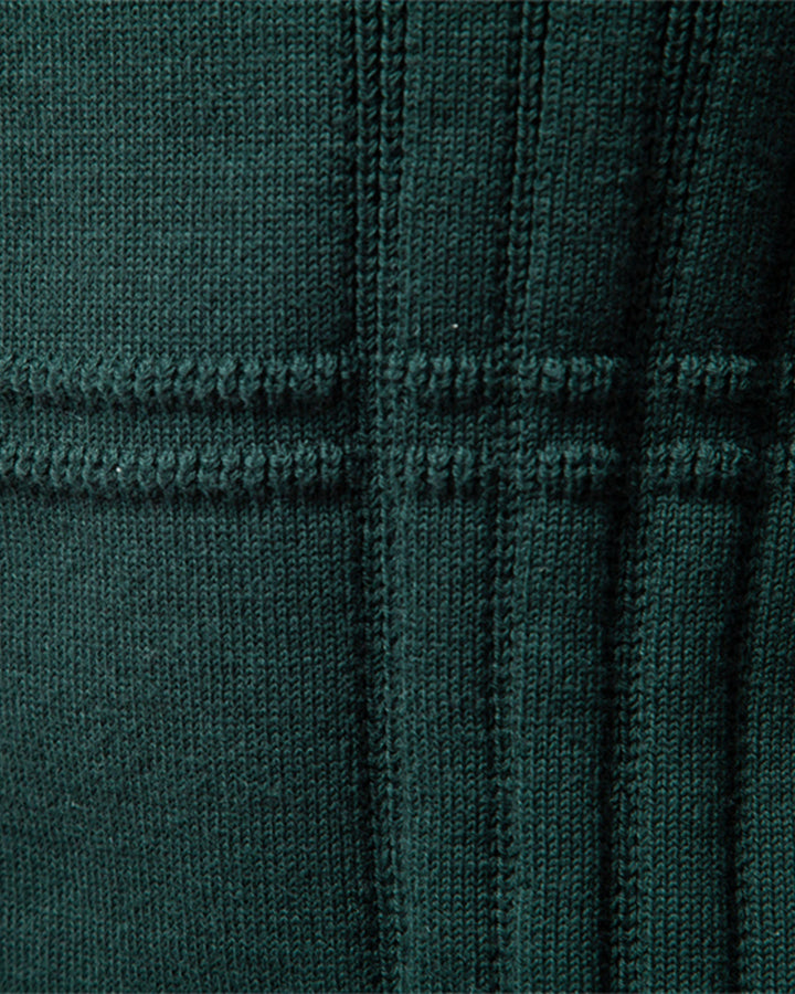 Stylish men's crew neck, an elevated textured sweater for smart casual fall outfits.