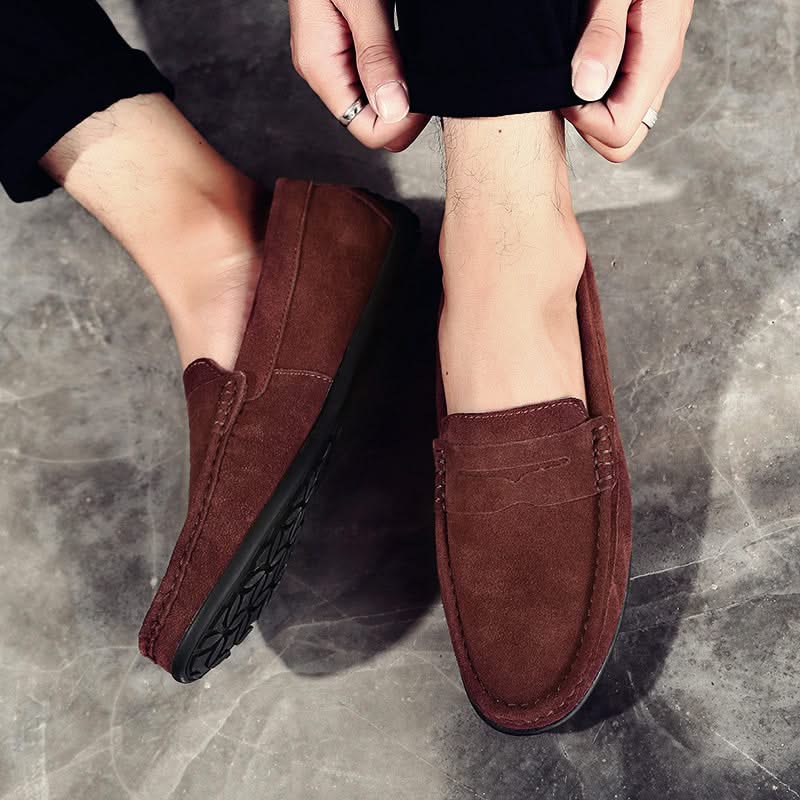 Classic men's Hudson loafers, timeless slip-on footwear offering comfort & elegance for any day. Men's shoes.