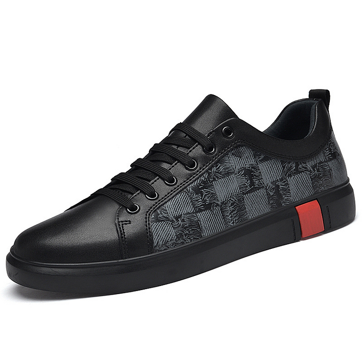 Men's brown comfort sneakers, combining signature style, cushioned design, and urban flair.