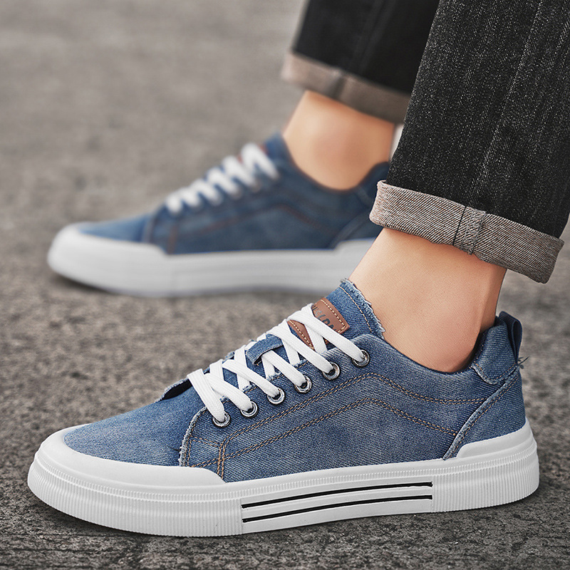 Vibrant blue men's stylish sneakers, perfect casual footwear for daily urban adventures.