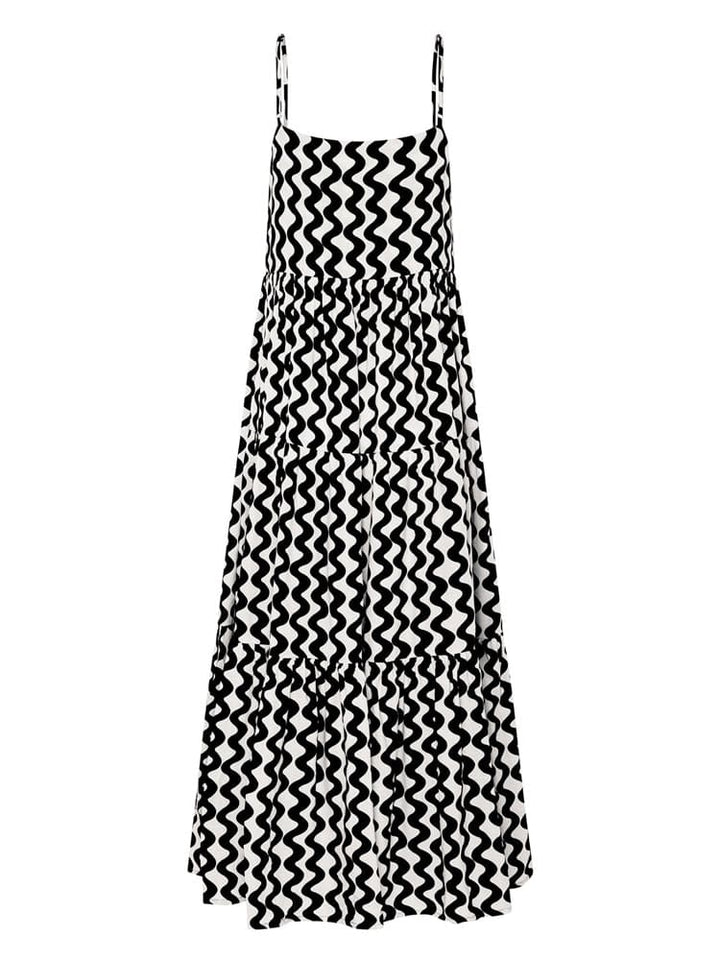 Stylish women's boho midi sundress. Elegant, lightweight summer & spring dress, ideal as a vacation outfit.