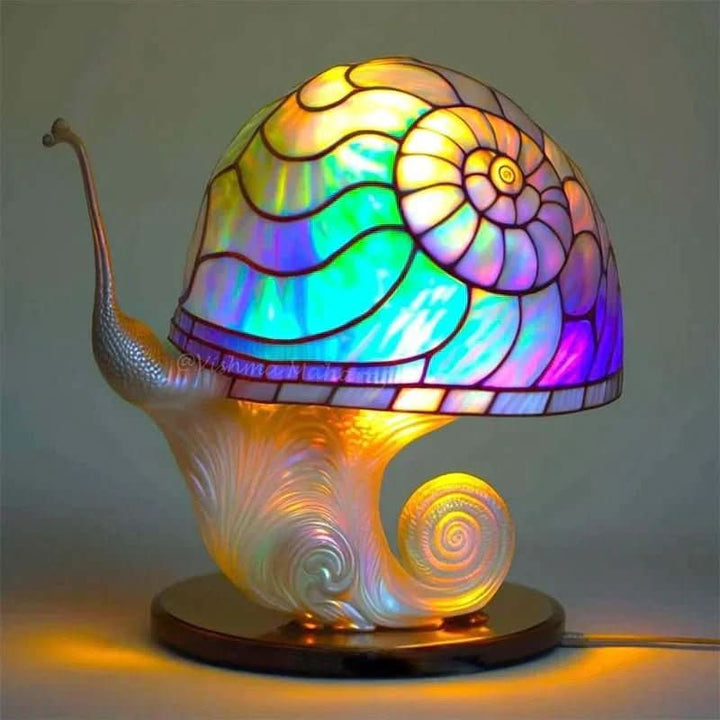 Beautiful cordless mosaic lamp, a versatile home decor accent offering soft, portable illumination.