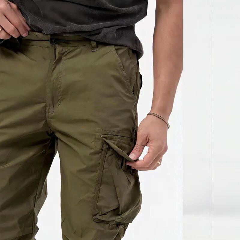 Men's Flex Cargo Joggers: comfortable stretch pants for dynamic movement. Tapered fit, easy care activewear.