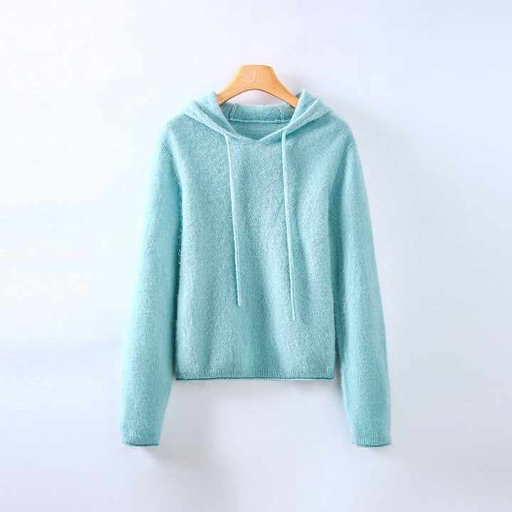 Light green women's soft sweatshirt. Comfortable top with luxurious feel for everyday casual wear.