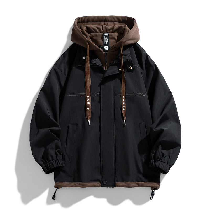 Black Men's Denver jacket, a versatile & warm layering piece for men's everyday winter fashion.