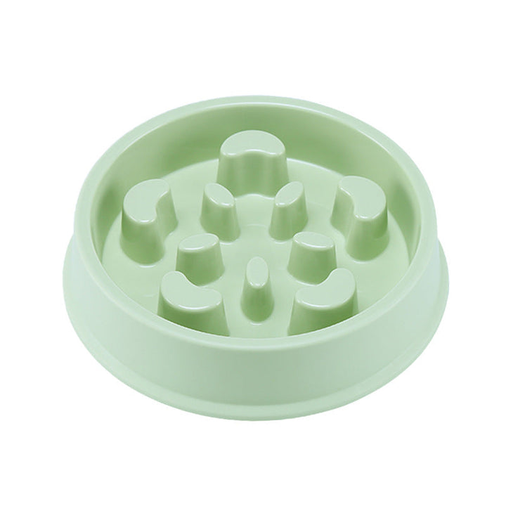 Pet supplies: anti-choke slow feeder dog bowl in green, promoting healthy digestion and preventing fast eating.