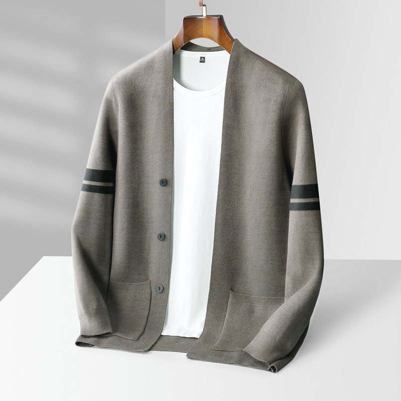 Fashionable women's knitwear cardigan, classic style, sophisticated layering piece for fall & winter.