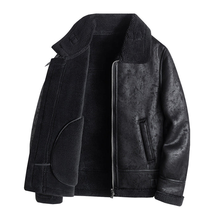 Stylish men's Nordic winter jacket, designed for ultimate warmth. Features a structured fit, ideal for cold weather fashion.