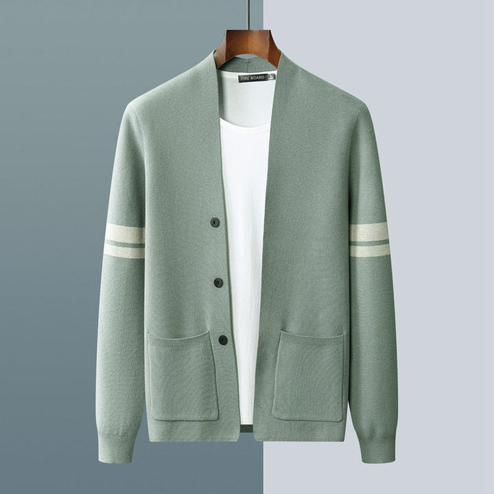 Soft premium knit cardigan for women, elegant layering piece, perfect for cozy fall/winter fashion.