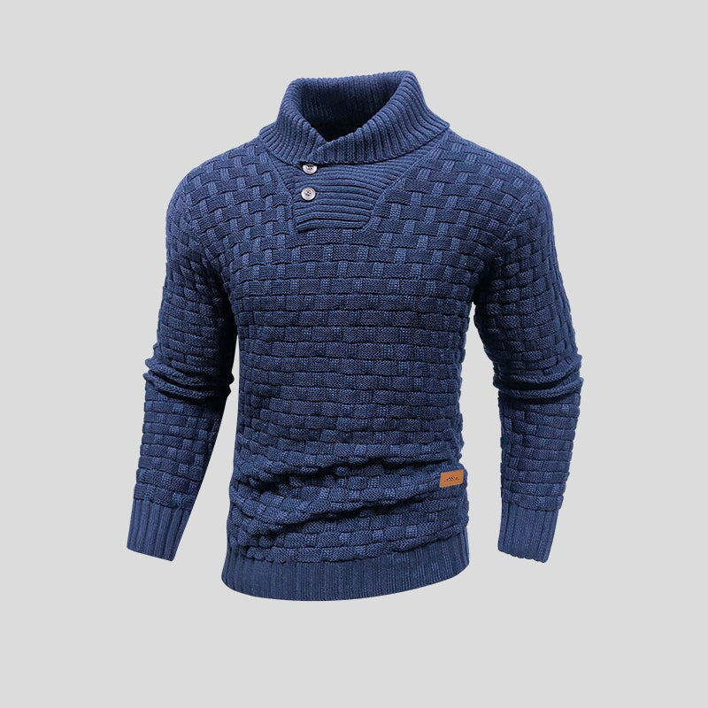 Soft, stylish men's long-sleeve Oslo knitwear sweater for ultimate fall and winter comfort.