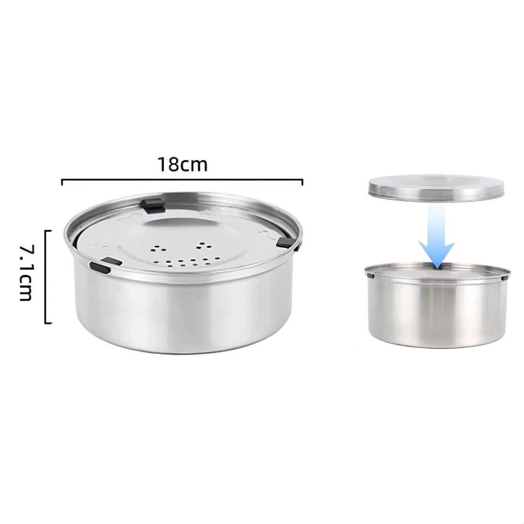 Dog Water Bowl with Spill-Stop Stainless Steel
