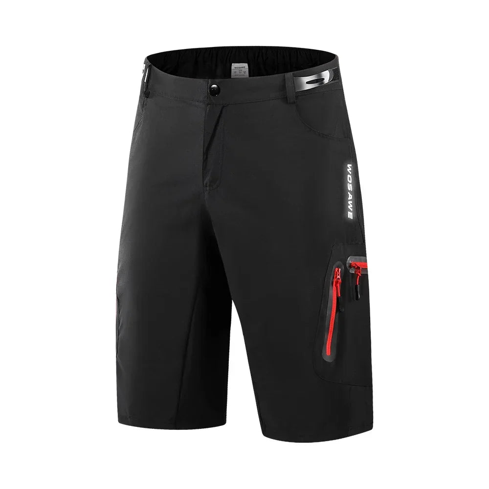 High-performance men's cycling shorts, padded for comfort, quick-dry for intense bike rides.