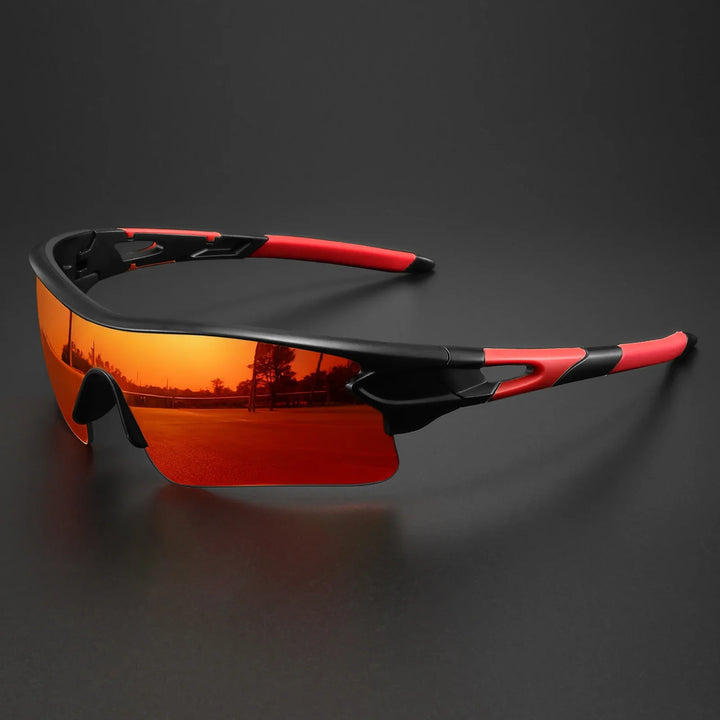 Athletic men's running & cycling sunglasses. Lightweight design offers full UV and anti-glare eye protection.