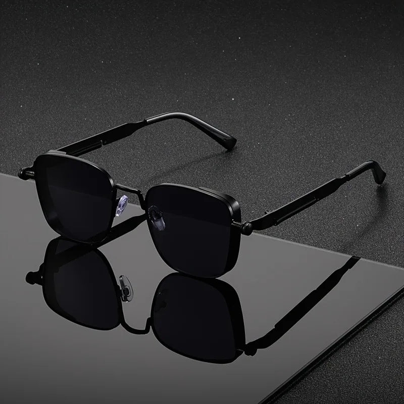 Modern unisex square shades offering full UV protection. Stylish fashion accessory for any outfit.