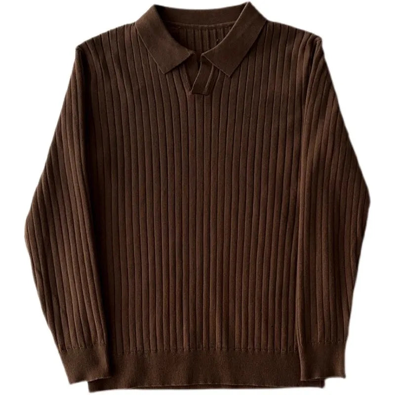 Stylish women's ribbed knit long sleeve V-neck top, a versatile slim fit blouse for everyday fashion.