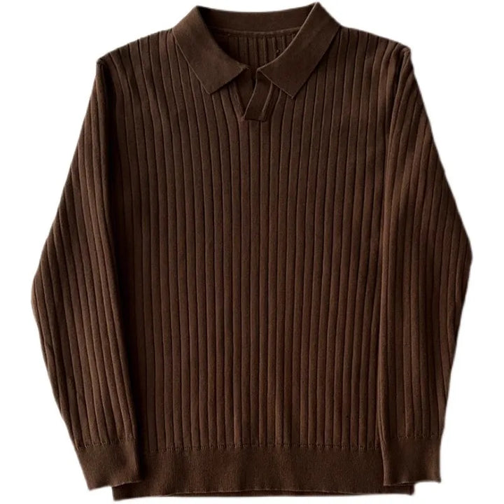 Stylish women's ribbed knit long sleeve V-neck top, a versatile slim fit blouse for everyday fashion.
