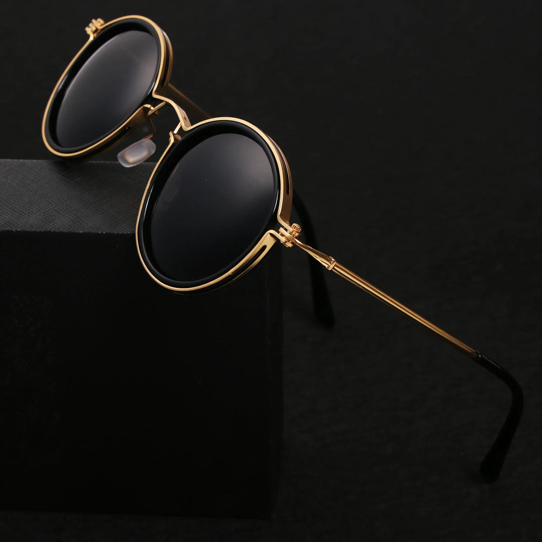 Sleek gun metal frame polarized sunglasses. Glare-reducing, UV protection unisex eyewear. A cool fashion accessory.