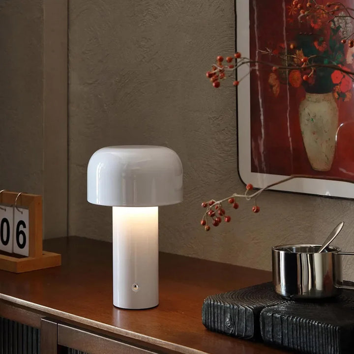 Versatile dimmable LED lamp, rechargeable and portable, with intuitive touch control.