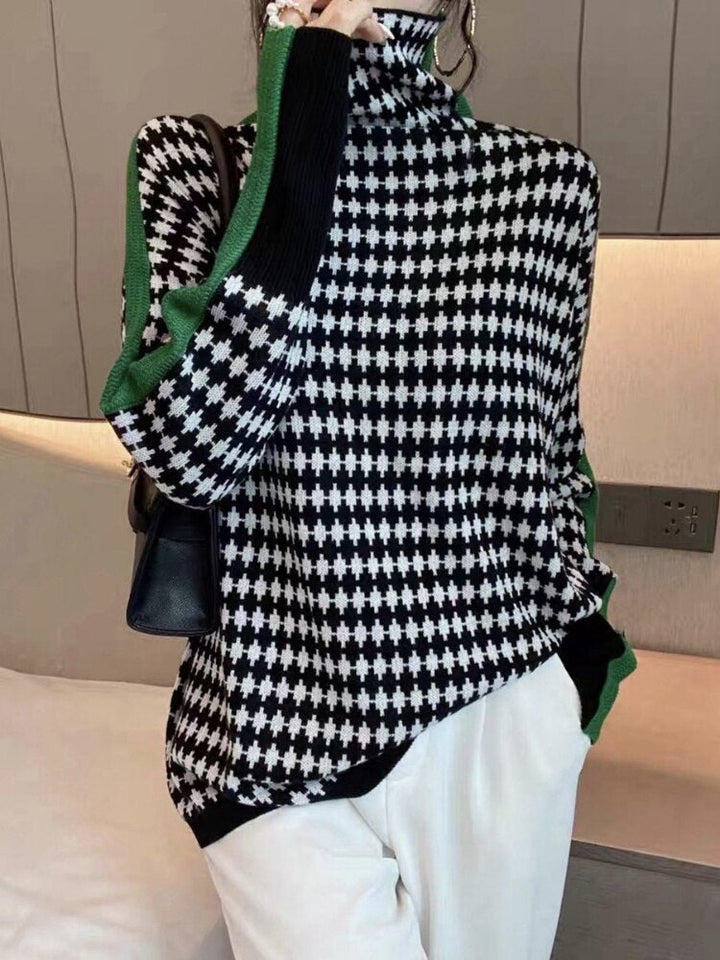 Comfortable & versatile women's turtleneck sweater. Stylish knit pullover, an essential for cozy autumn & winter fashion.