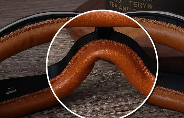 Retro style motorcycle goggles. Unisex rider eyewear offering full UV protection & wind resistance.